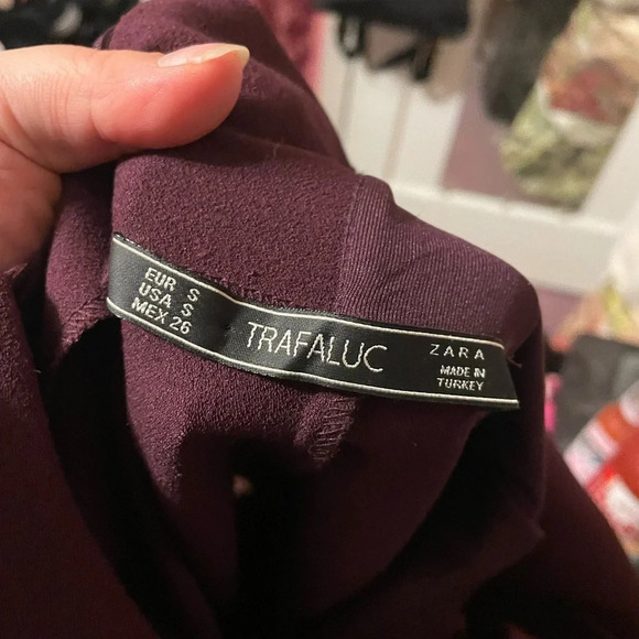 ZARA BURGUNDY LONG SLEEVE ROMPER - Picture 6 of 8